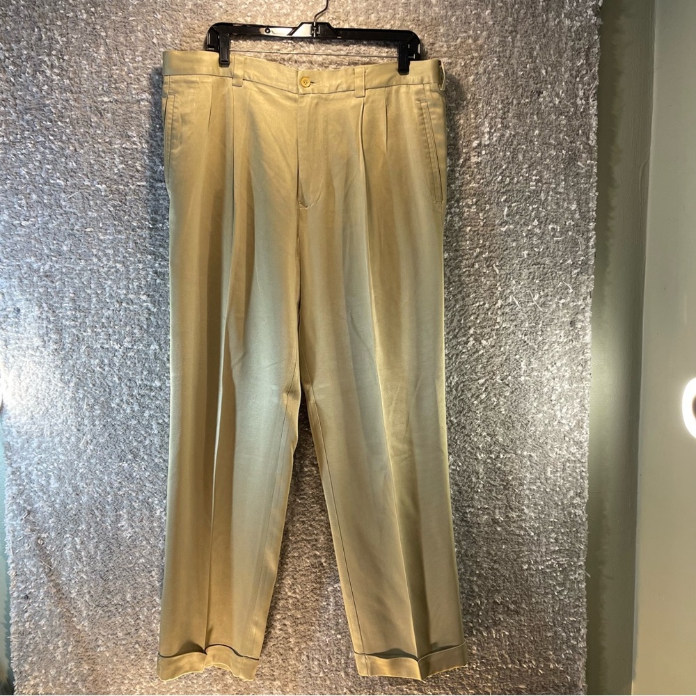 Tommy Bahama Relax Silk Pants Chinos Mens‎ 36x34 Actual(37x29.5) Silk Tan.